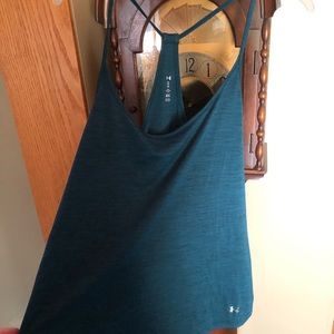 Teal Under Armour Heat Gear Swing Tank
